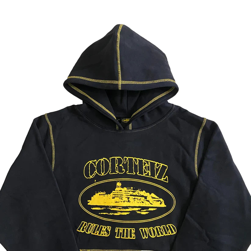 Corteiz Superior Hoodie - (BLACK/YELLOW)