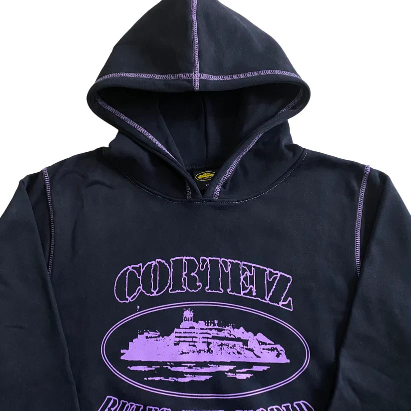 Corteiz Superior Hoodie - (BLACK/PURPLE)